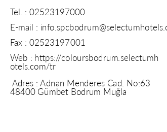 Selectum Colours Bodrum iletiim bilgileri